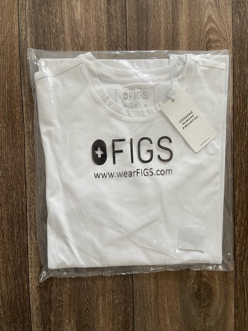 FIGS Women’s White Palmer Ripped Long-Sleeve Underscrub